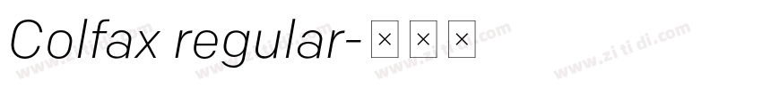 Colfax regular字体转换